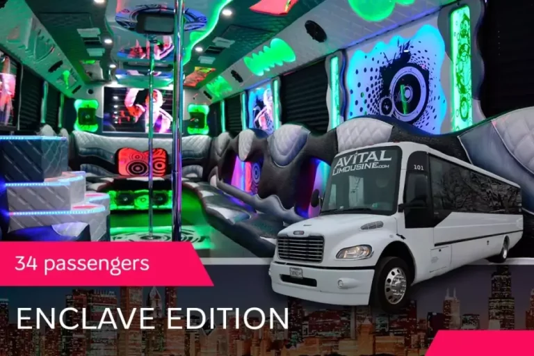 34 PASS. PARTY BUS "ENCLAVE EDITION" FEATURES