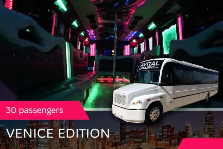 30 PASS. PARTY BUS "VENICE EDITION" FEATURES