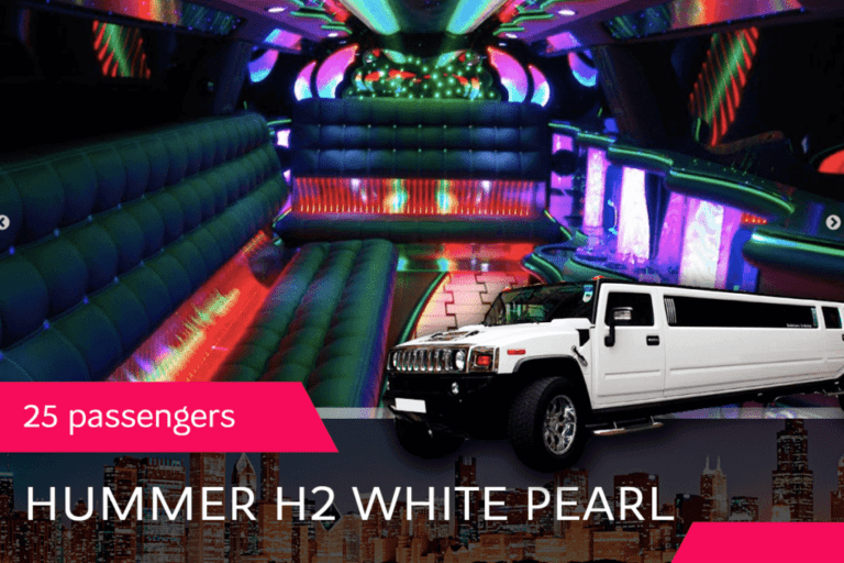 25 PASS. HUMMER H2 WHITE PEARL FEATURES