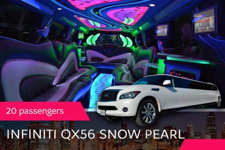 20 PASS. INFINITI QX56 SNOW PEARL FEATURES